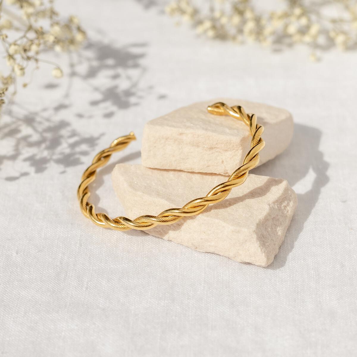 All Love Cuff, 18K Gold Plated Bracelet. By ALCO Jewelry.