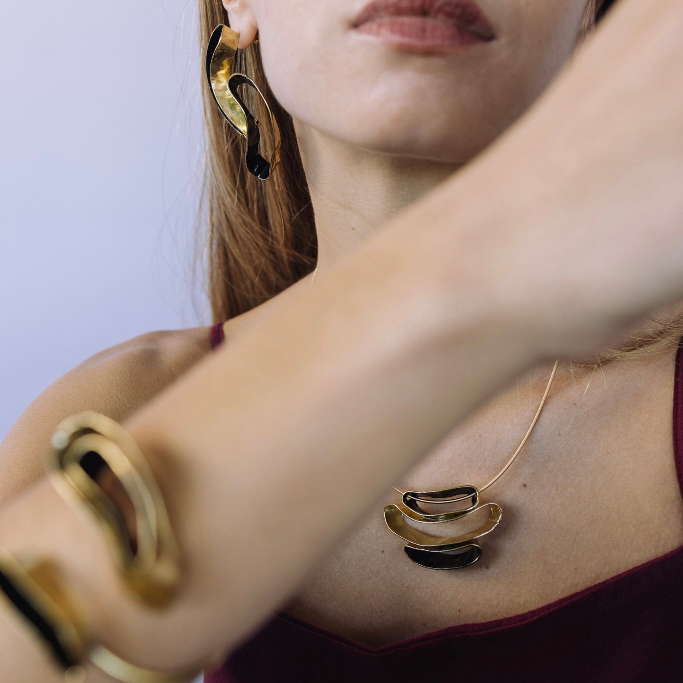 Kalliope. Women's Ancient Greek Jewelry. Moby Bronze Necklace.
