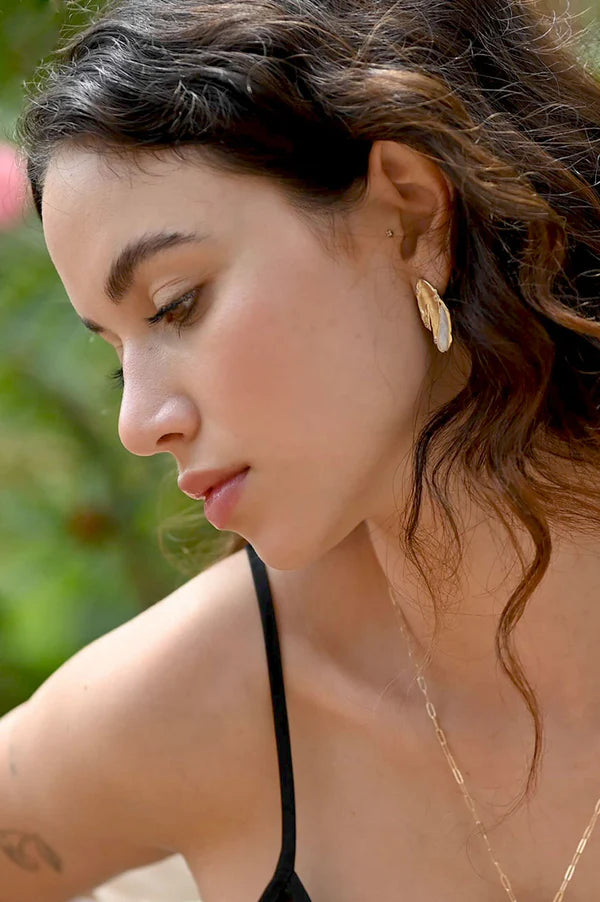 Best Selling USA Brand. Rare Matters. Lustrous Gemstone Inlay Stud Earrings. Sustainable Jewelry.