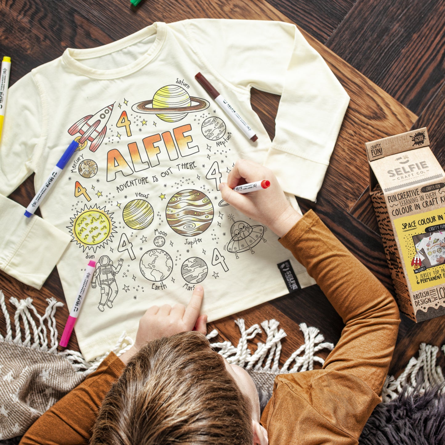 Space Adventure Colour In Top by Selfie Clothing