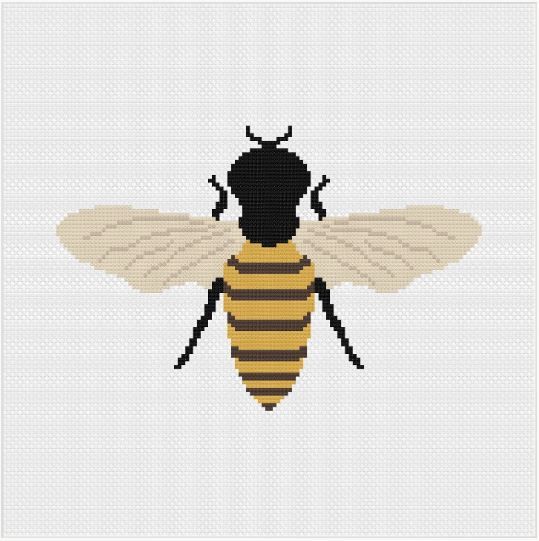 Bee Cross Stitch Full Kit by Meloca Cross Stitch Kit Designs