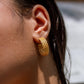 Out of Sea Gold Hoop Earrings, Waterproof Jewelry By ALCO.