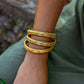 Earthbound Gold Bangle Bracelet. By ALCO Jewelry.