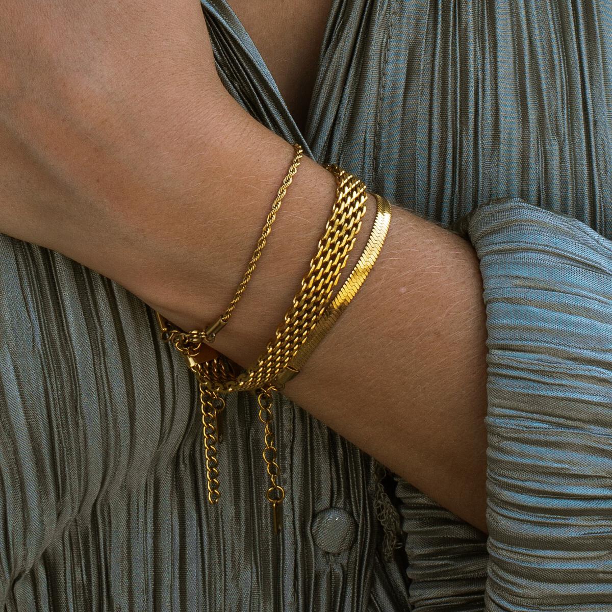 Radiance Gold plated Bracelet. By ALCO.