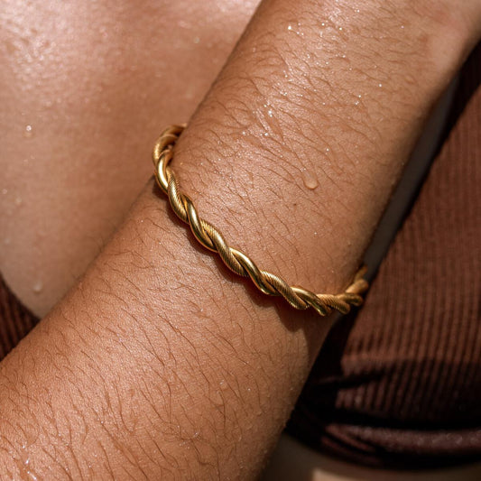 All Love Cuff, 18K Gold Plated Bracelet. By ALCO Jewelry.