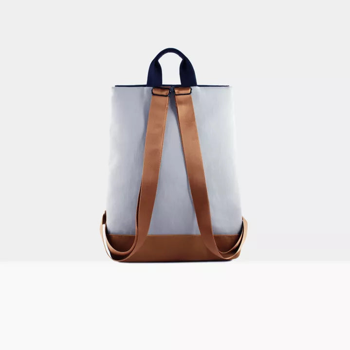 Reliee Bags. Mel Mar Vegan Leather Black, White and Tan Backpack