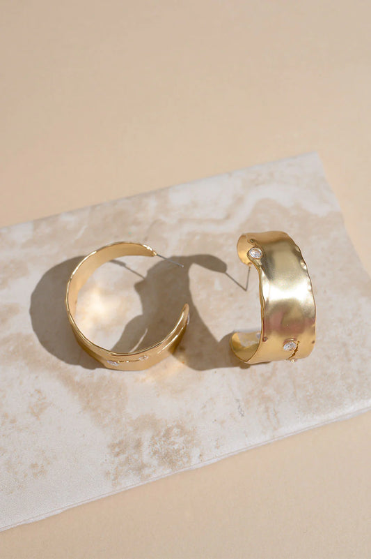 Best Selling USA Brand. Rare Matters. Nature's Elegance Statement Hoop Earrings. Sustainable Jewelry.