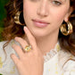 Best Selling USA Brand. Rare Matters. Nature's Elegance Statement Hoop Earrings. Sustainable Jewelry.