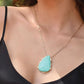 Best Selling USA Brand. Rare Matters. Turquoise Teardrop Gemstone Pendant Necklace. Sustainable Jewelry.