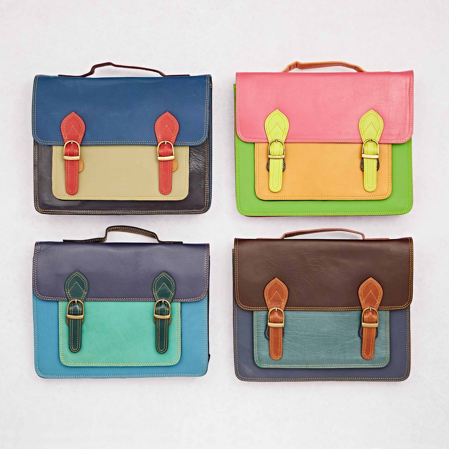 Fairtrade Leather Satchels. Best Selling British Brand, Paper High.