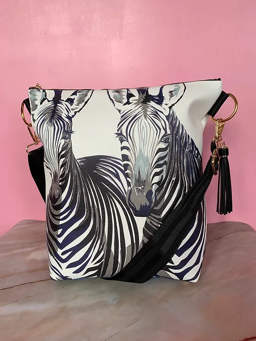 Chloe Croft. Zebras. Women's Vegan Bag.