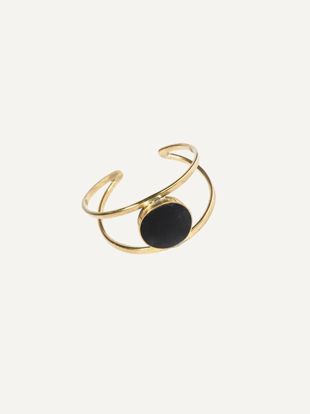 Best Selling Kenyan Brand, Gold Plated Brass Black Farida Bracelet By Lamu Jewelry.