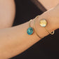 Best Selling Kenyan Brand, Gold Plated Msia Turquoise Bracelet By Lamu Jewelry.