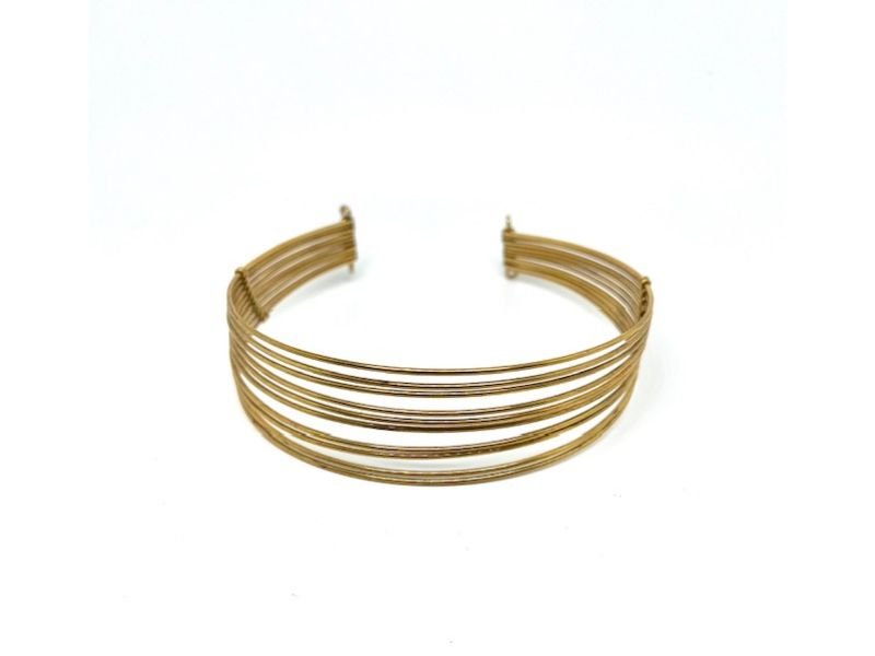 Best Selling Kenyan Brand, Makeba Gold Plated Brass Fino Choker By Lamu Jewelry.