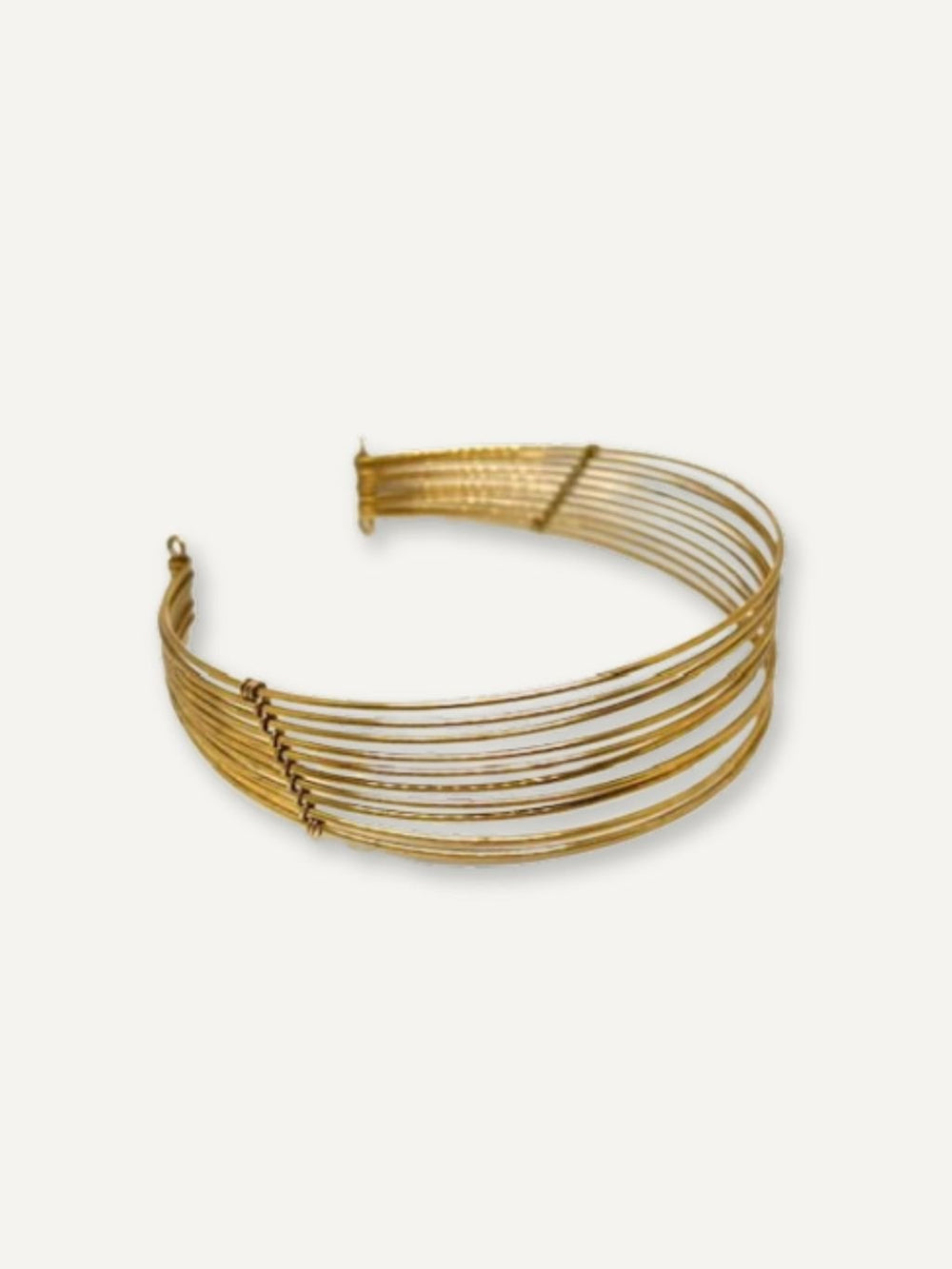 Best Selling Kenyan Brand, Makeba Gold Plated Brass Fino Choker By Lamu Jewelry.