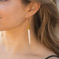 Best Selling Kenyan Brand, Gold Plated White Deva Earrings By Lamu Jewelry.