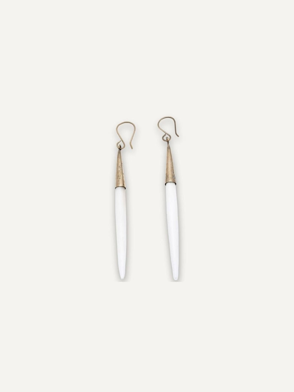 Best Selling Kenyan Brand, Gold Plated White Deva Earrings By Lamu Jewelry.