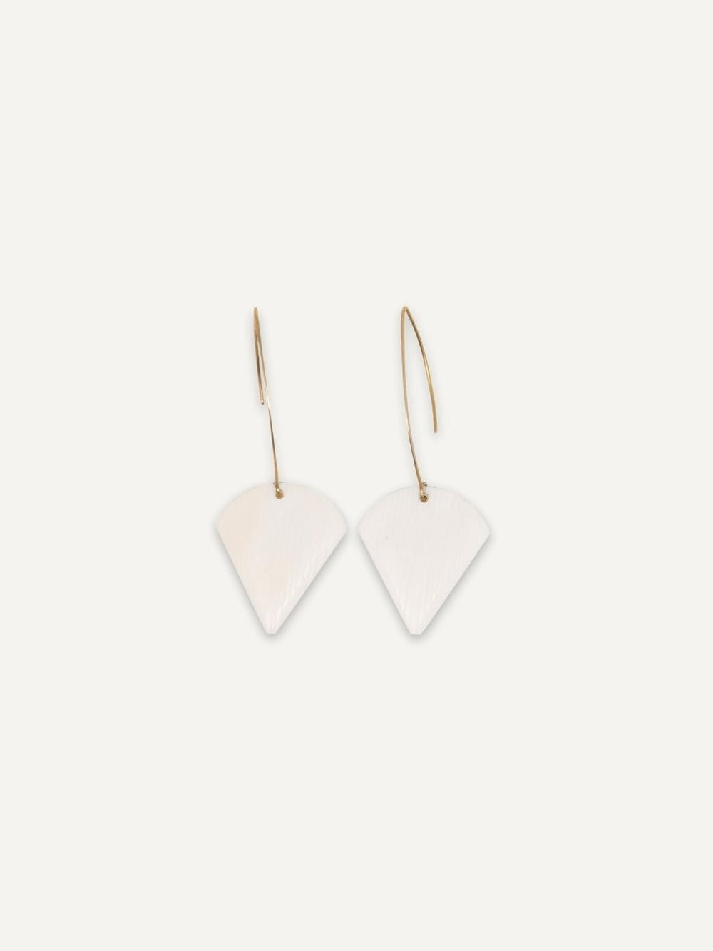 Best Selling Kenyan Brand, Gold Plated White Kibaki Earrings By Lamu Jewelry.