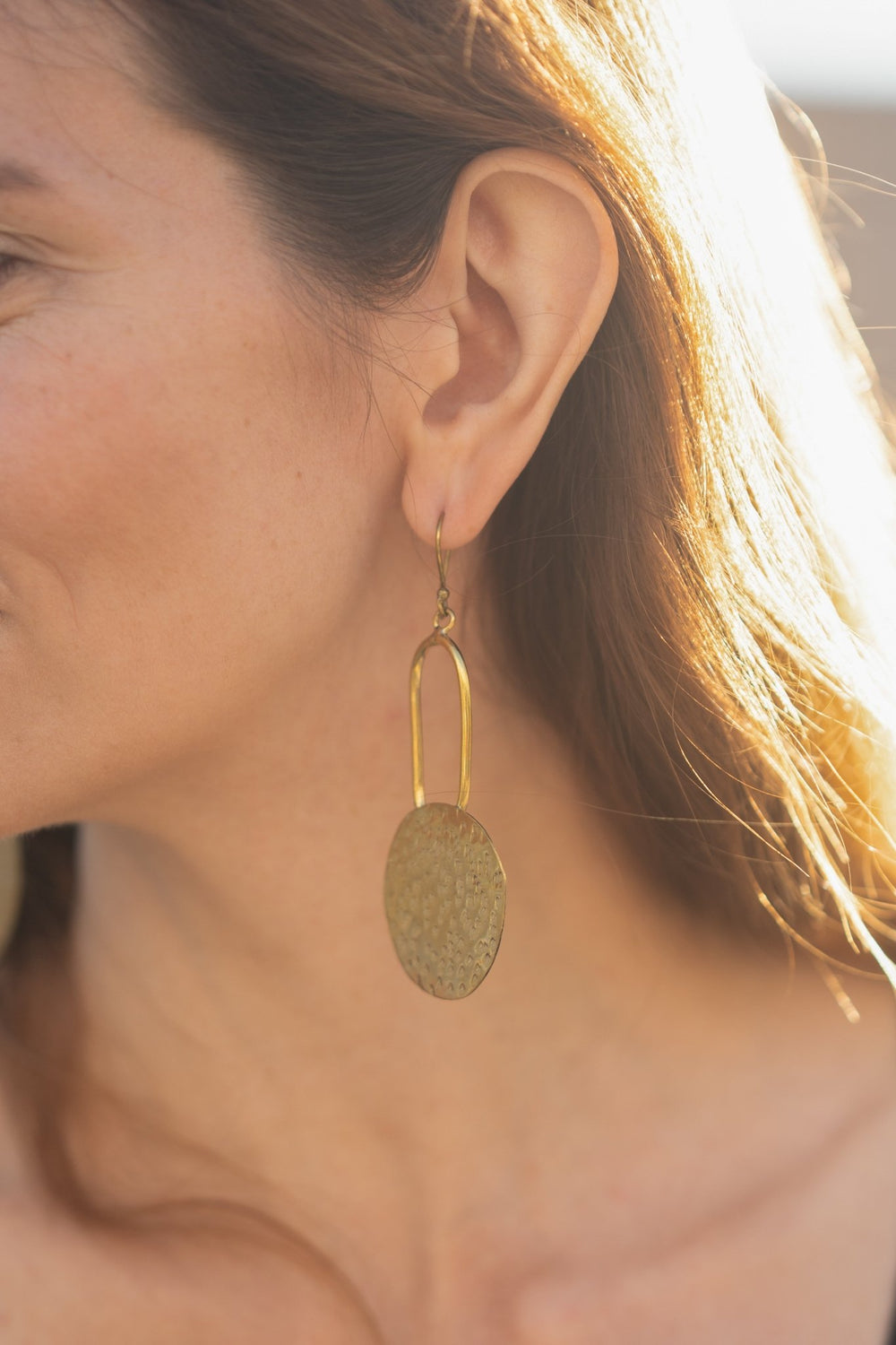 Best Selling Kenyan Brand, Gold Plated Nina Earrings By Lamu Jewelry.