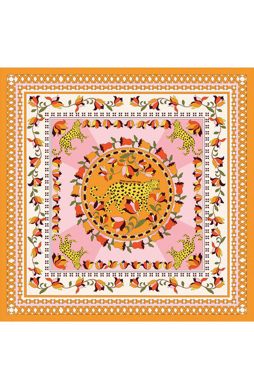 Jessie Zhao. Double Sided Silk Scarf Of Tropical Love