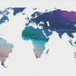 World Map Cross Stitch Full Kit #2 by Meloca Cross Stitch Kit Designs