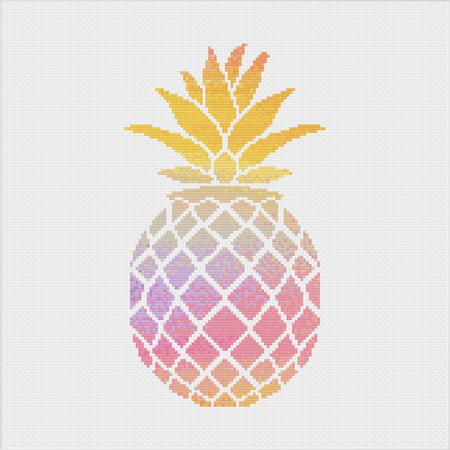 Meloca Cross Stitch Kit Designs: Pineapple Cross Stitch Full Kit