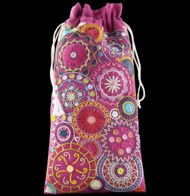 un chat dans l'aiguille - glasses case - mandala - pink