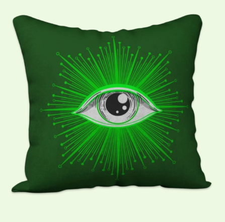 Nuvula - Green perception Eye Velvet Cushion