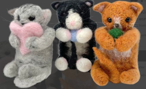 The Crafty Kit Company - Cute Kitties Needle Felting Kit