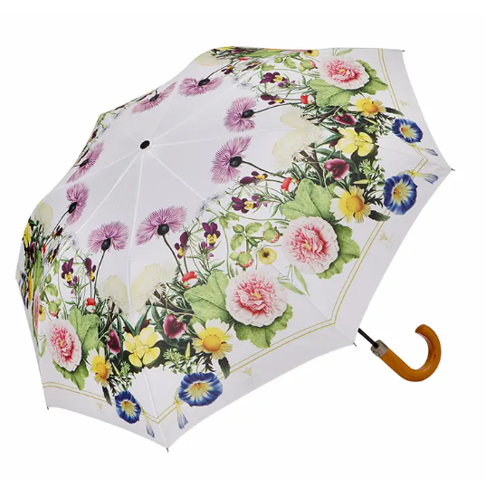 Koustrupco - A Flower Garden- umbrella with bamboo handle