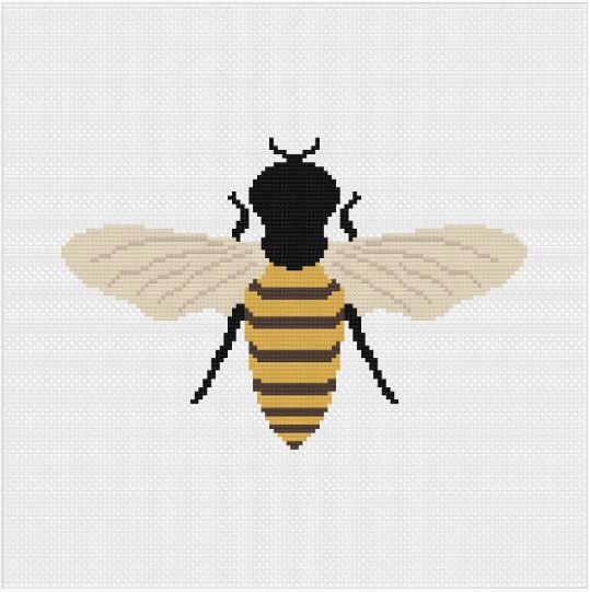 Bee Cross Stitch Full Kit by Meloca Cross Stitch Kit Designs