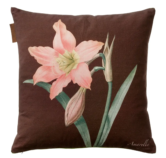 Koustrupco - Amaryllis rose/bordeaux Cushion 100% organic cotton