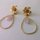 Annabelle Hardie - The Claudia Grace Earrings (18k gold plated/nude pink stone)