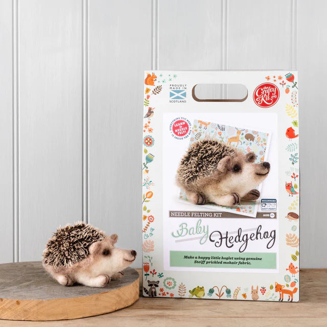 The Crafty Kit Company - Baby Hedgehog Needle Felting Kit